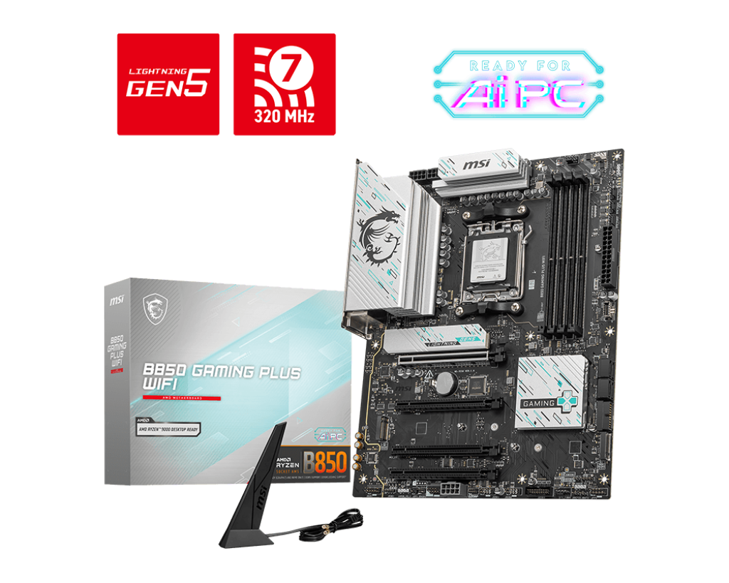 MSI B850 GAMING PLUS WIFI – ATX Mainboard AM5 mit Wi-Fi 7 & DDR5