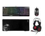 MSI Core Pack: GK30 Tastatur / Maus Combo - Headset DS502 USB - GD70 Mauspad