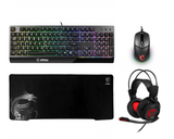 MSI Core Pack: GK30 Tastatur / Maus Combo - Headset DS502 USB - GD70 Mauspad