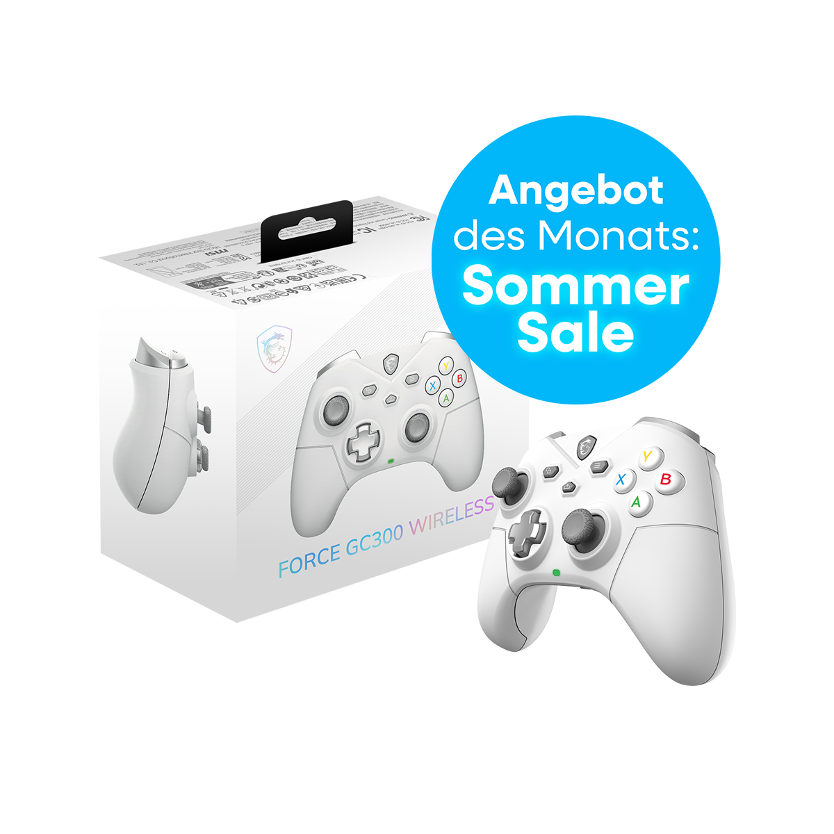 MSI CB Game Controller FORCE GC300 WIRELESS WHITE