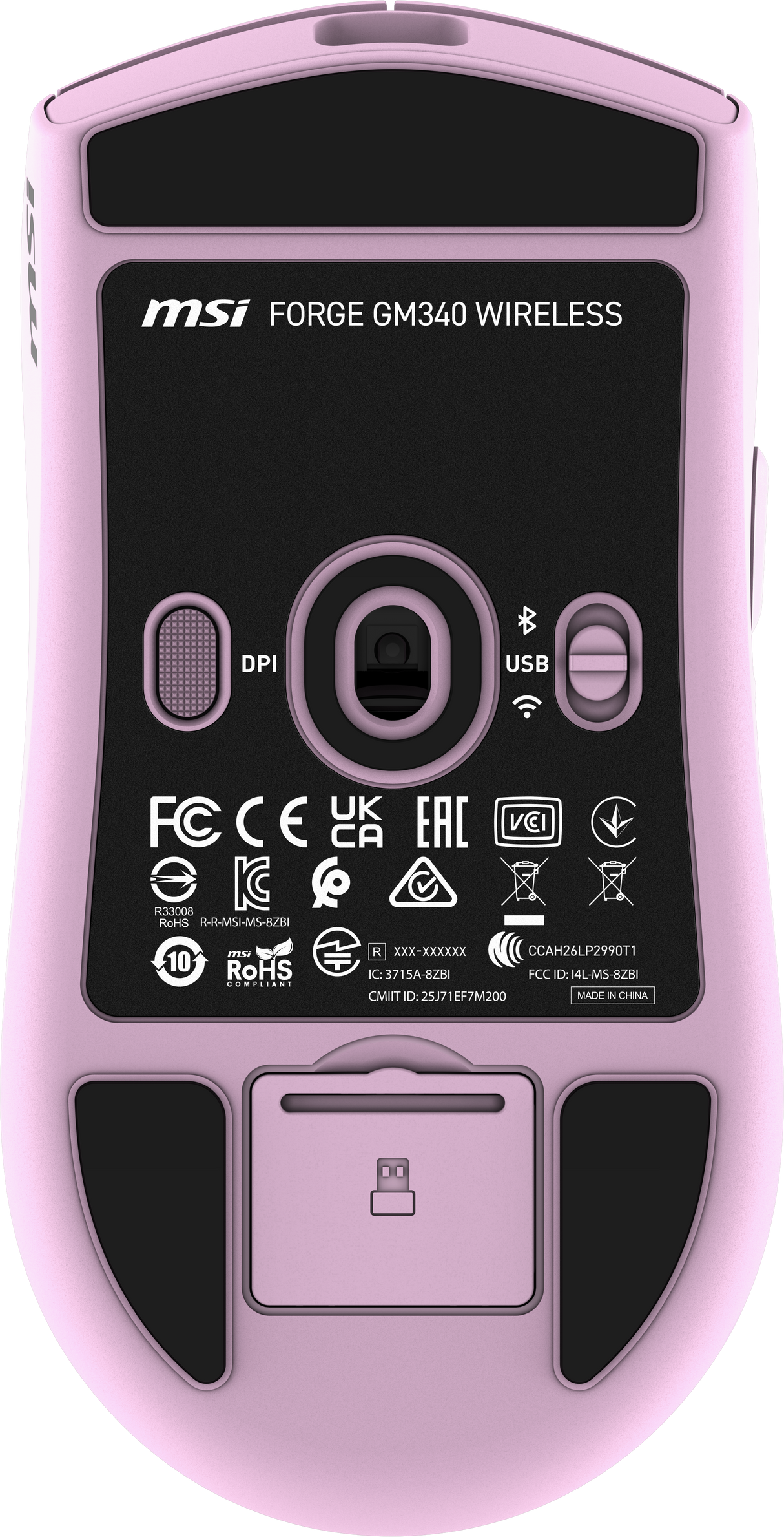 MSI Gaming Maus FORGE GM340 W VIOLET