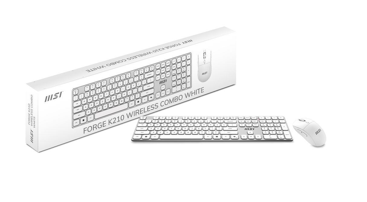MSI CB Gaming Tastatur/Mouse FORGE K210 WIRELESS COMBO WHITE DE - MSI e-Shop | Offiziell von MSI Deutschland