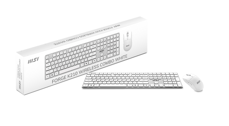 MSI CB Gaming Tastatur/Mouse FORGE K210 WIRELESS COMBO WHITE DE - MSI e-Shop | Offiziell von MSI Deutschland