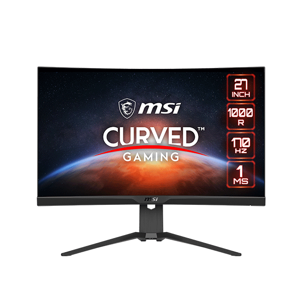 MSI Gaming Monitor 27 zoll 165hz WQHD Curved VA Panel FreeSync Premium DisplayPort G272CQPDE MSI e Shop Offiziell von MSI Deutschland