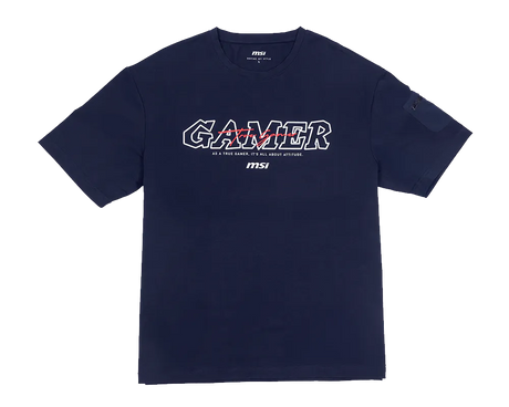 MSI Gamer-Serie Kühlendes T-Shirt – Marineblau, Gr. 2XL - MSI e-Shop | Offiziell von MSI Deutschland