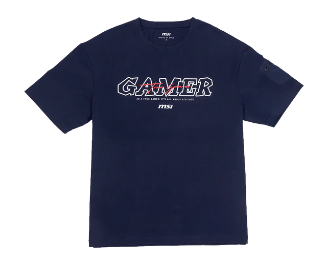 MSI Gamer-Serie Kühlendes T-Shirt – Marineblau, Gr. M - MSI e-Shop | Offiziell von MSI Deutschland