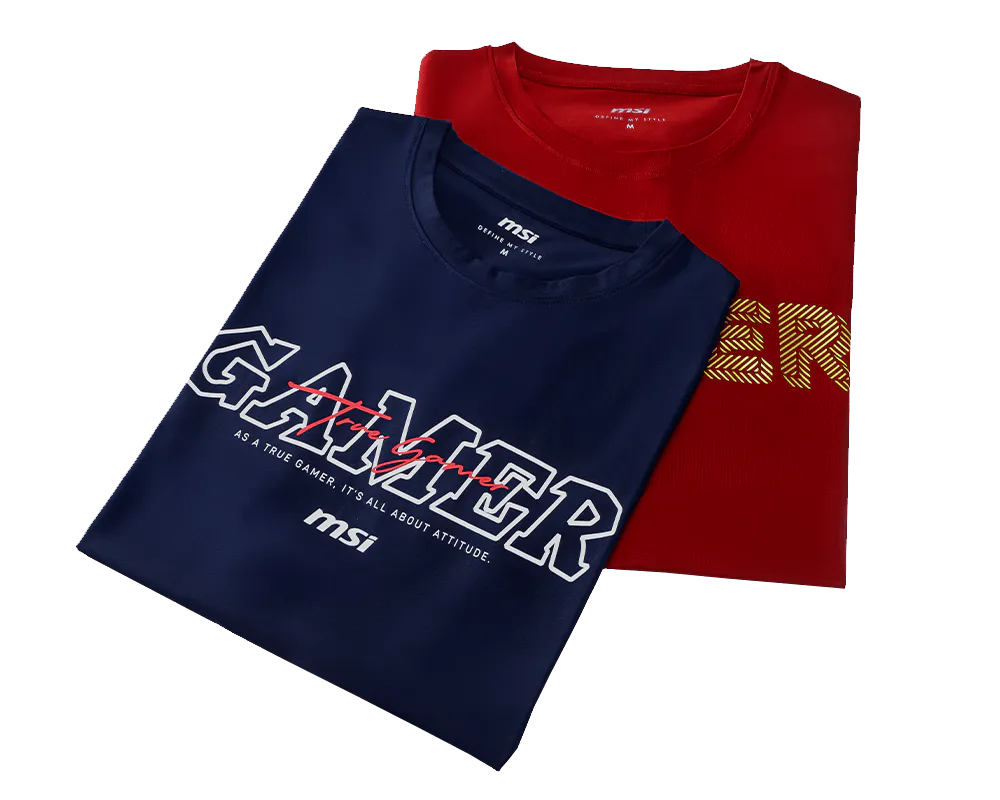 MSI Gamer-Serie Kühlendes T-Shirt – Marineblau, Gr. 2XL - MSI e-Shop | Offiziell von MSI Deutschland