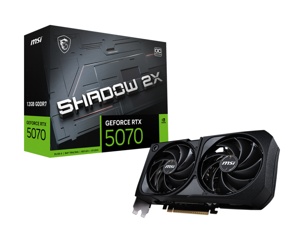 MSI Grafikkarte GeForce RTX 5070 12G SHADOW 2X OC ***Versandrückläufer*** - MSI e-Shop | Offiziell von MSI Deutschland