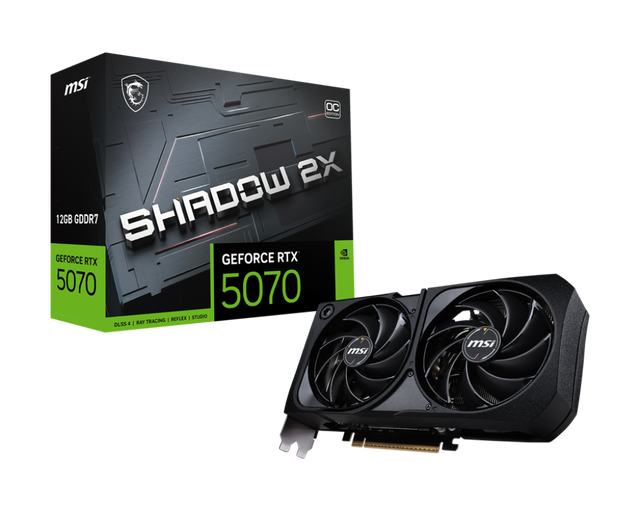 MSI Grafikkarte GeForce RTX 5070 12G SHADOW 2X OC ***Versandrückläufer*** - MSI e-Shop | Offiziell von MSI Deutschland
