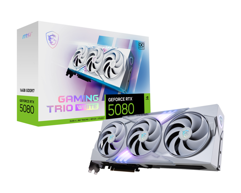 MSI Grafikkarte GeForce RTX 5080 16G GAMING TRIO OC WHITE  ***Versandrückläufer****