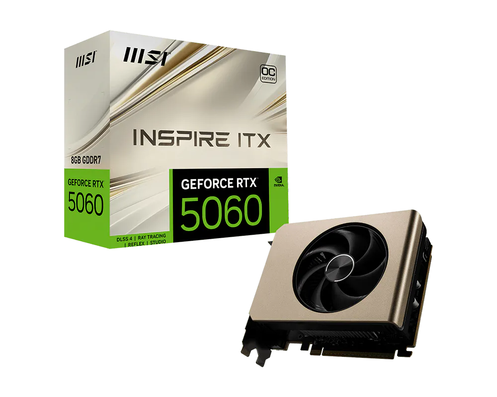 GeForce RTX 5060 8G INSPIRE ITX OC - Refurbished - MSI e-Shop | Offiziell von MSI Deutschland