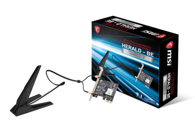 MSI WI-FI 7 Wirless Adapter Herald-BR NCM865 - MSI e-Shop | Offiziell von MSI Deutschland