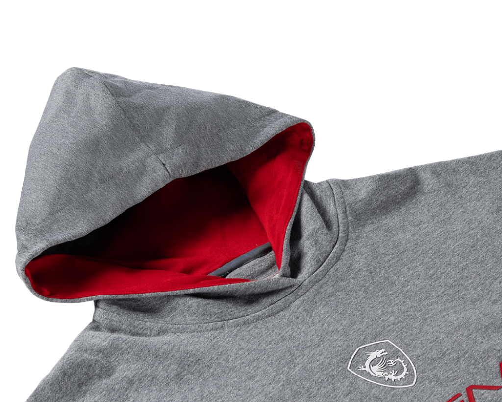 MSI True Gamer Baumwoll-Hoodie, Farbe: Grau, Grösse: M