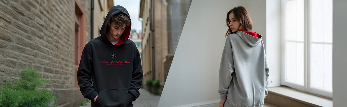 MSI True Gamer Baumwoll-Hoodie, Farbe: Grau, Grösse: M