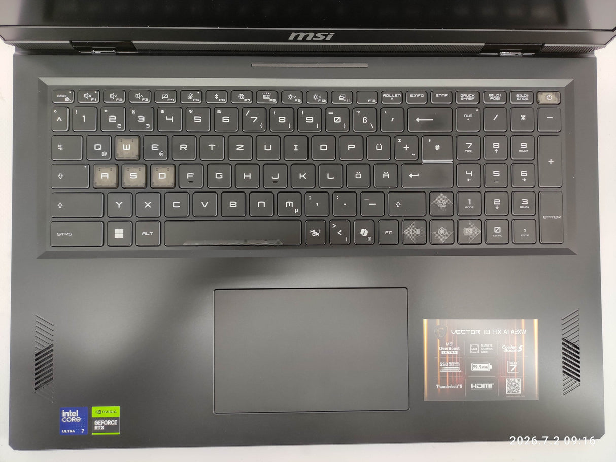MSI Laptop Vector 18 HX AI A2XWHG-1007DE - Refurbished