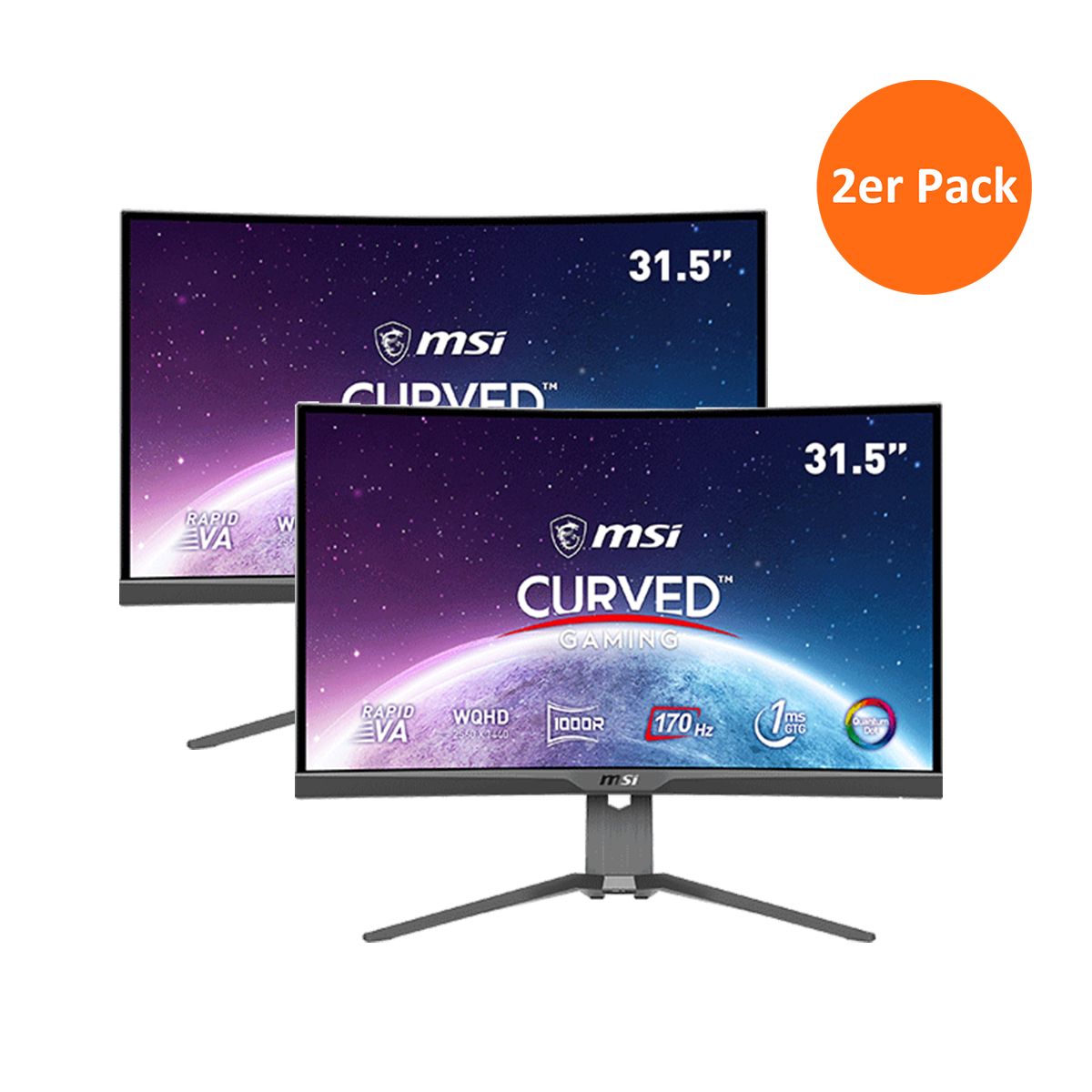 2er Pack - MAG 325CQRF QD | MSI Gaming Monitor