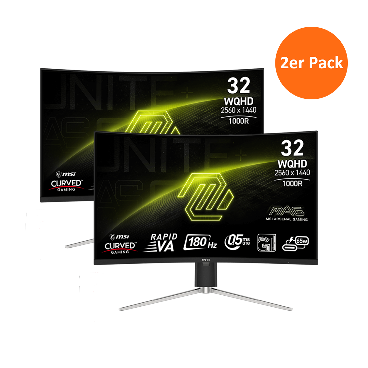 2er Pack - MAG 325CQRF QD E2 | MSI Gaming Monitor