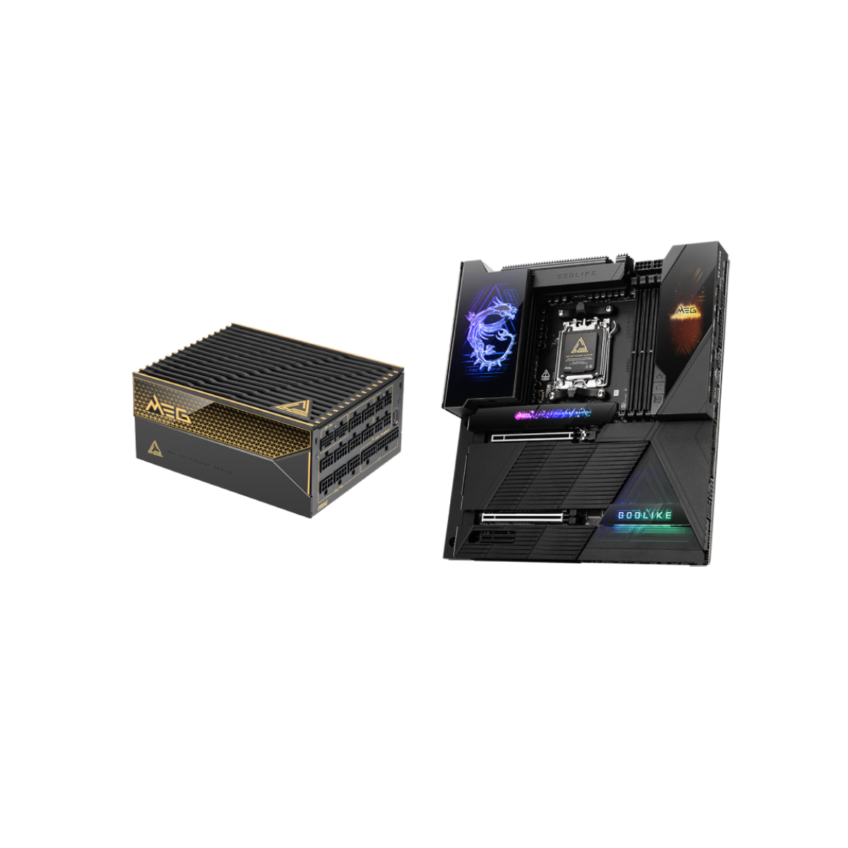 Basis-Komponenten-Duo - Mainboard + PC Netzteile