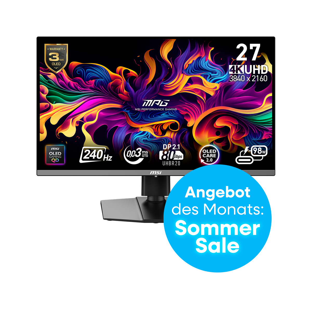 MSI CB MPG 272URX QD-OLED | MSI Gaming Monitor