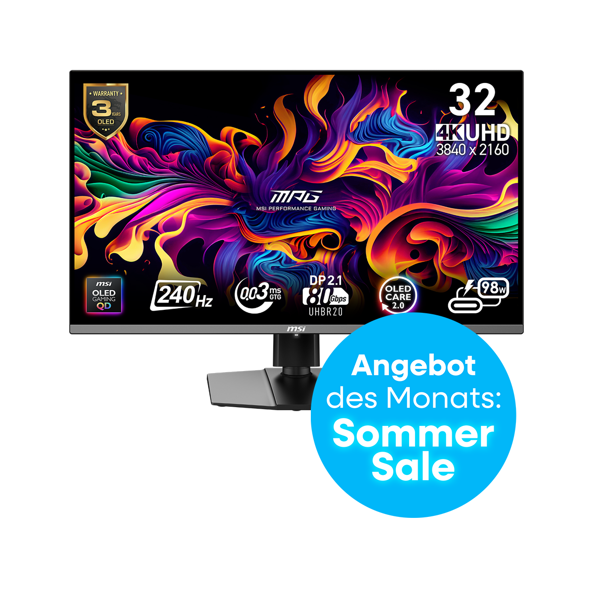 MSI CB MPG 322URX QD-OLED | MSI Gaming Monitor