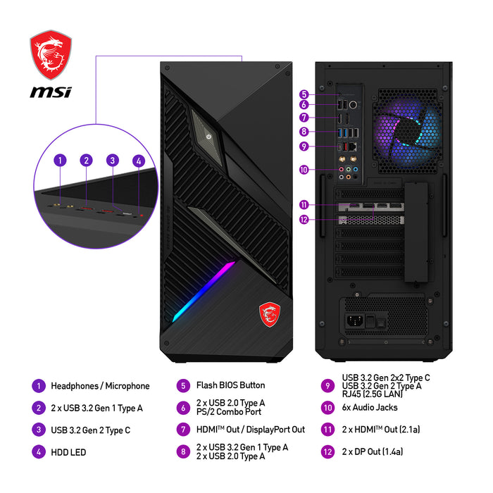 MPG Infinite X2 14NUG7-404EU | MSI Gaming Desktop PC