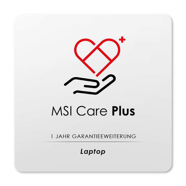 Ein (1) Jahr Garantieverlängerung für Notebook | MSI Care - MSI e-Shop | Offiziell von MSI Deutschland