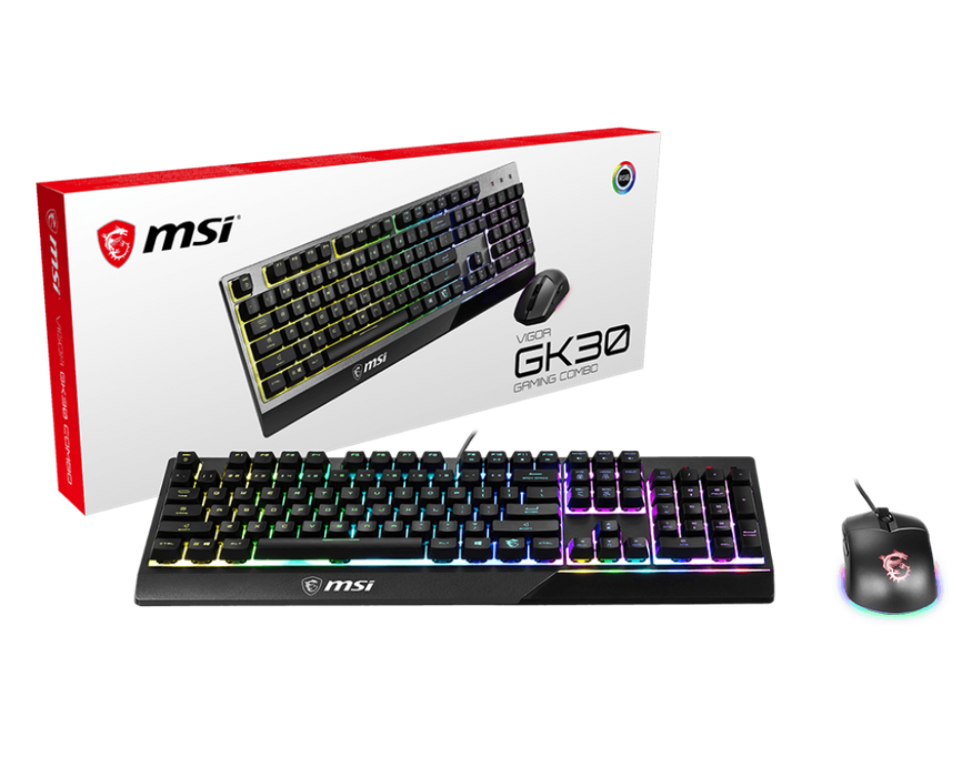 MSI Gaming Tastatur/Maus Combo VIGOR GK30 Schwarz DE