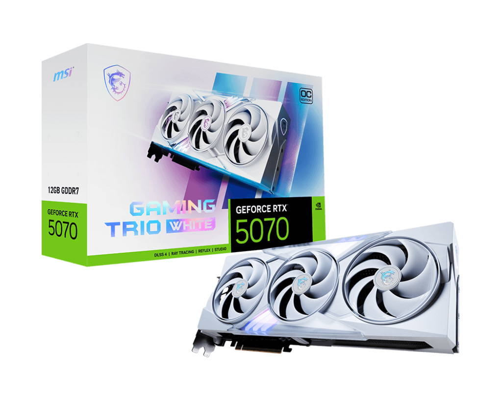 MSI Grafikkarte GeForce RTX 5070 12G GAMING TRIO OC WHITE - Refurbished - MSI e-Shop | Offiziell von MSI Deutschland