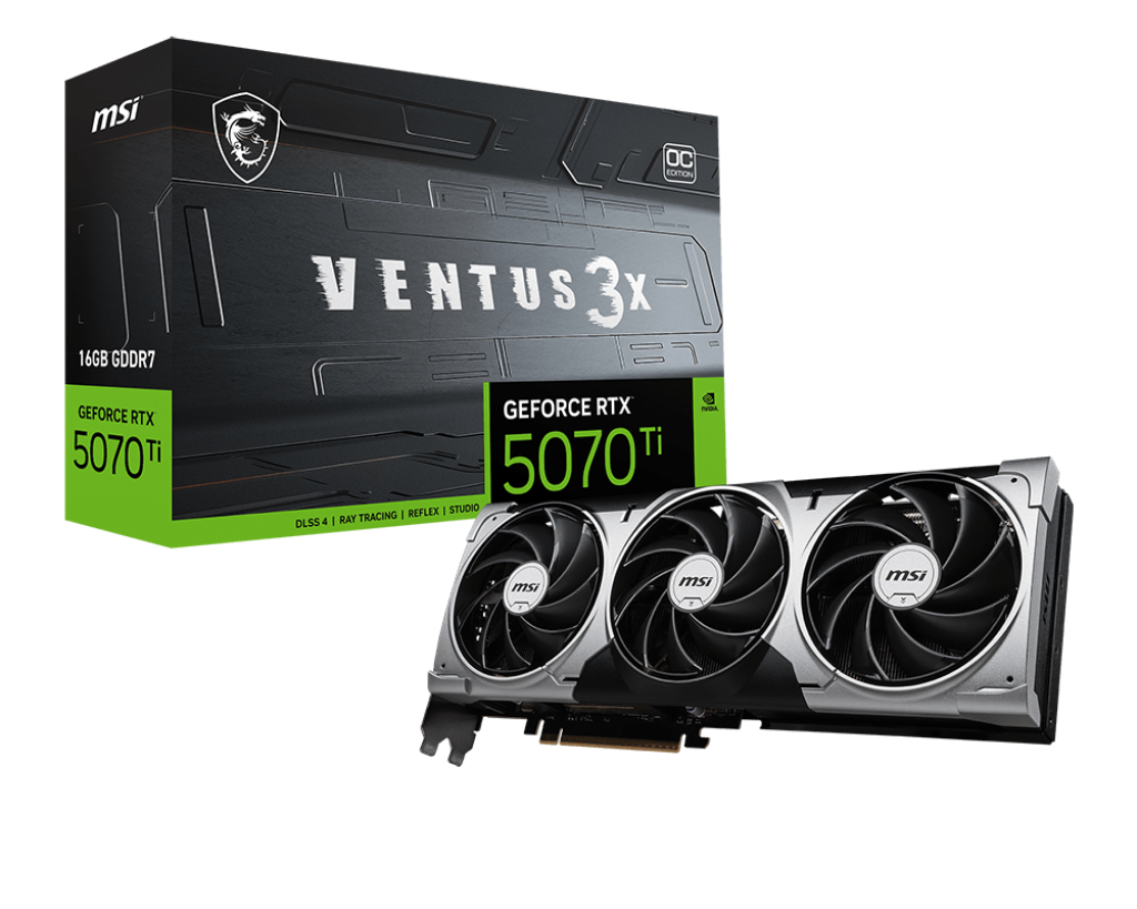 MSI Grafikkarte GeForce RTX 5070 Ti 16G VENTUS 3X OC - Refurbished - MSI e-Shop | Offiziell von MSI Deutschland