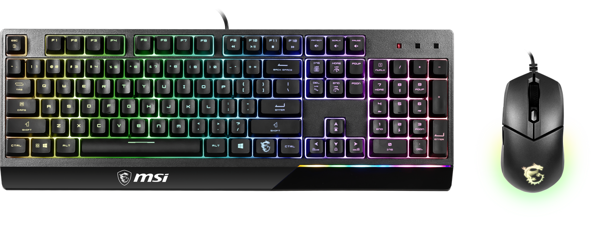 MSI Tastatur- und Maus-Set Combo USB, Schwarz