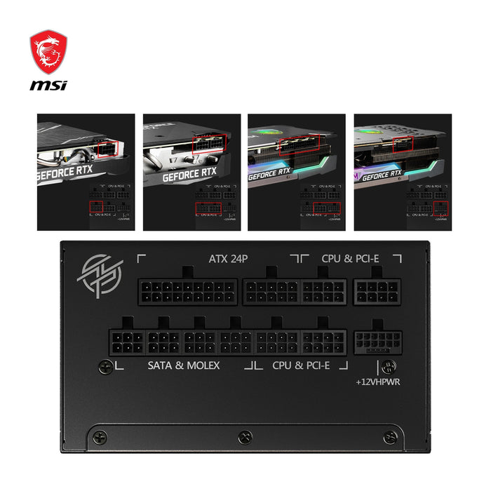 MSI Incent Desktop PC Netzteil 850Watt MPG A850G PCIE5 80Plus Gold ATX - MSI e-Shop | Offiziell von MSI Deutschland