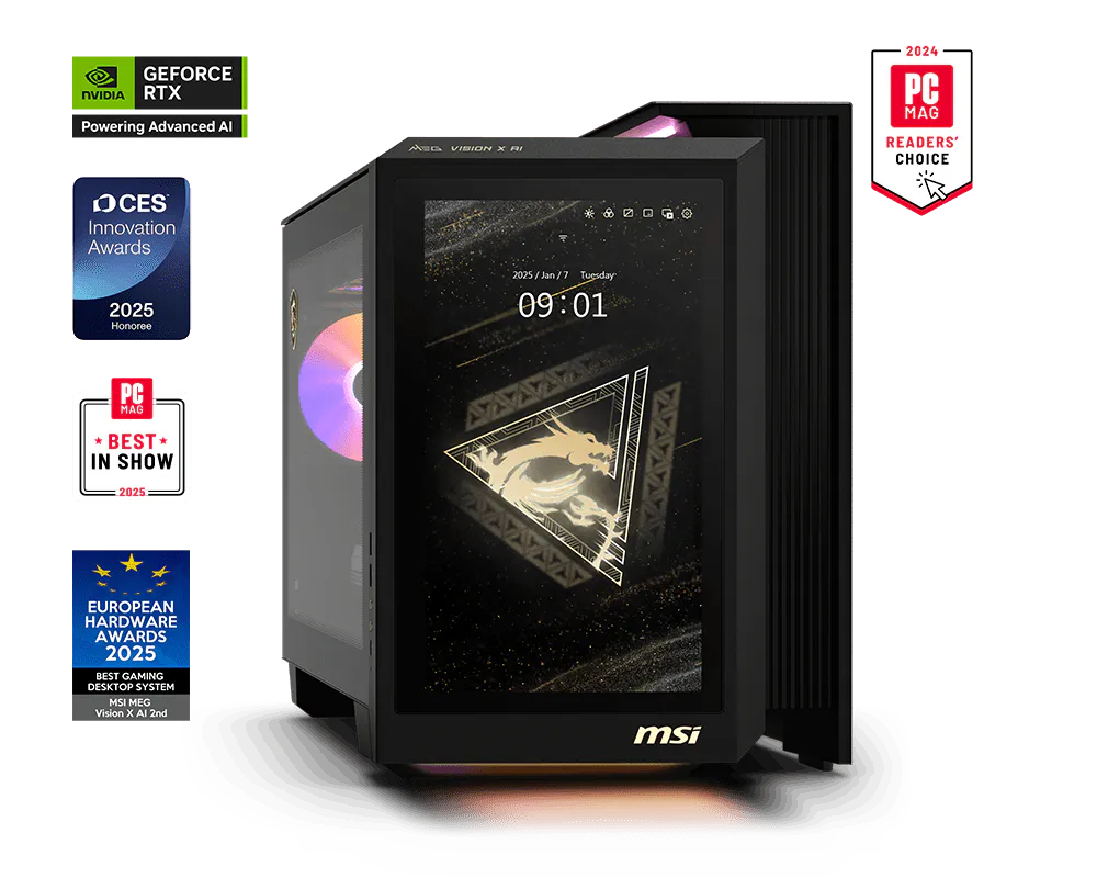 MSI Desktop Gaming PC MEG Vision X AI 2NVV7-405EU ****Verpackung leicht beschädigt****