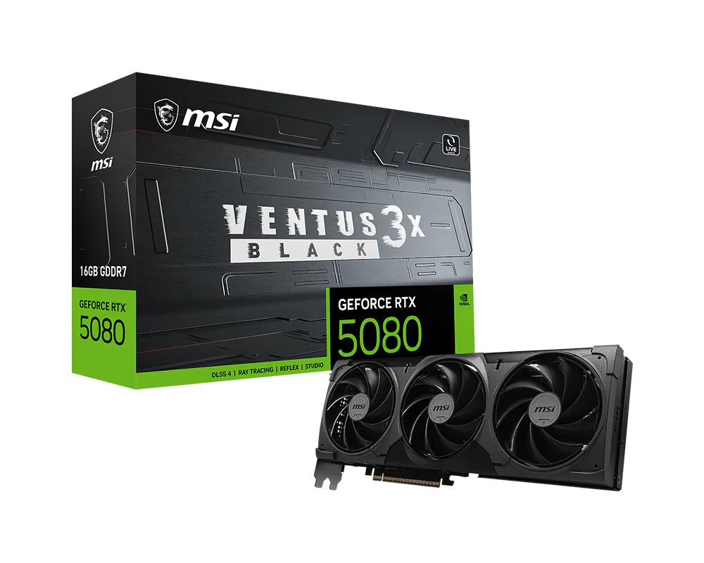 MSI Grafikkarte GeForce RTX 5080 16G VENTUS 3X BLACK