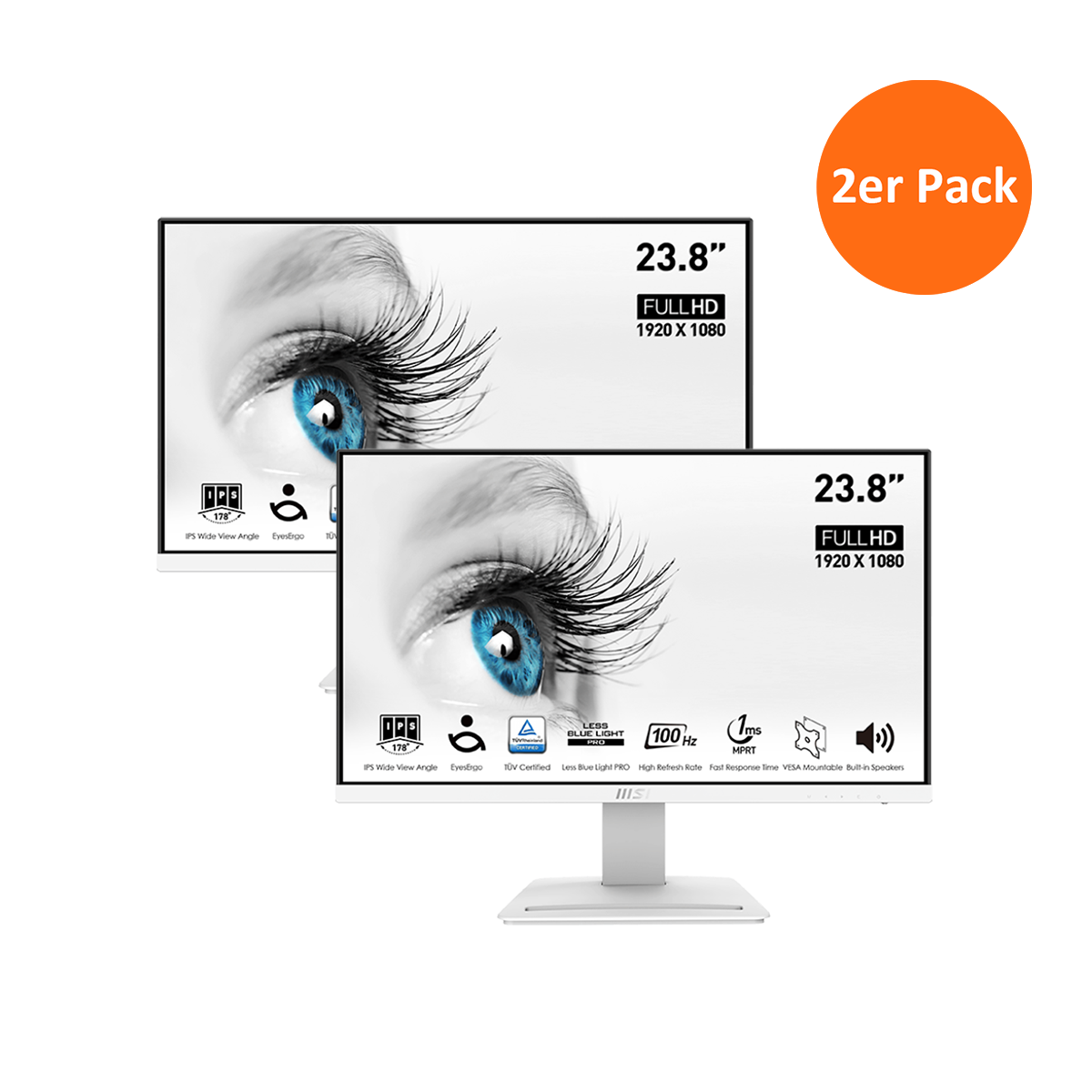 2er Pack - PRO MP243XW | MSI Pro Monitor