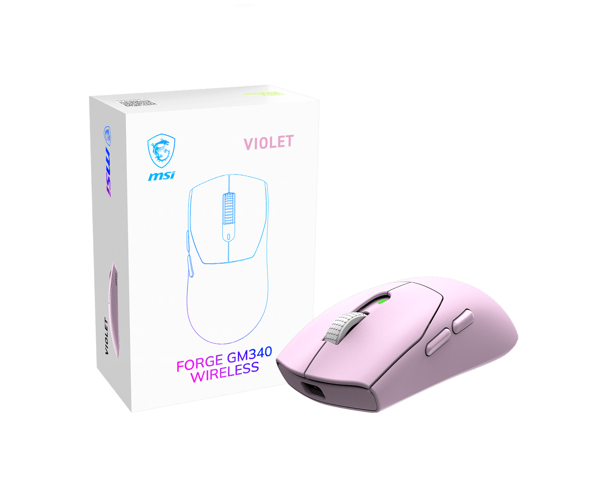 MSI Gaming Maus FORGE GM340 W VIOLET
