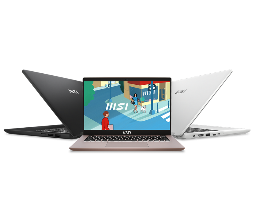MSI Notebook Modern 14 C13M-623 Beige Rose | Laptop Windows 11 Home - i5 1335U - Intel® Iris® Xᵉ Grafik - 14' FHD IPS-Level Anti-Glare Display