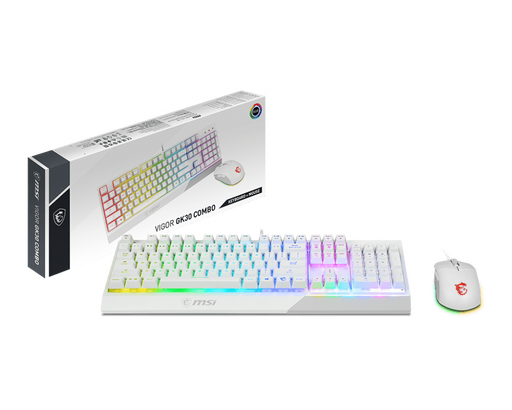 MSI Gaming Tastatur/Maus Combo VIGOR GK30 WHITE DE - MSI e-Shop | Offiziell von MSI Deutschland