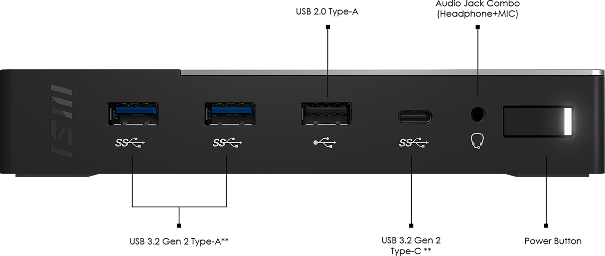 MSI USB-C Docking Station Gen2 für Notebook und Desktop PC - MSI e-Shop | Offiziell von MSI Deutschland